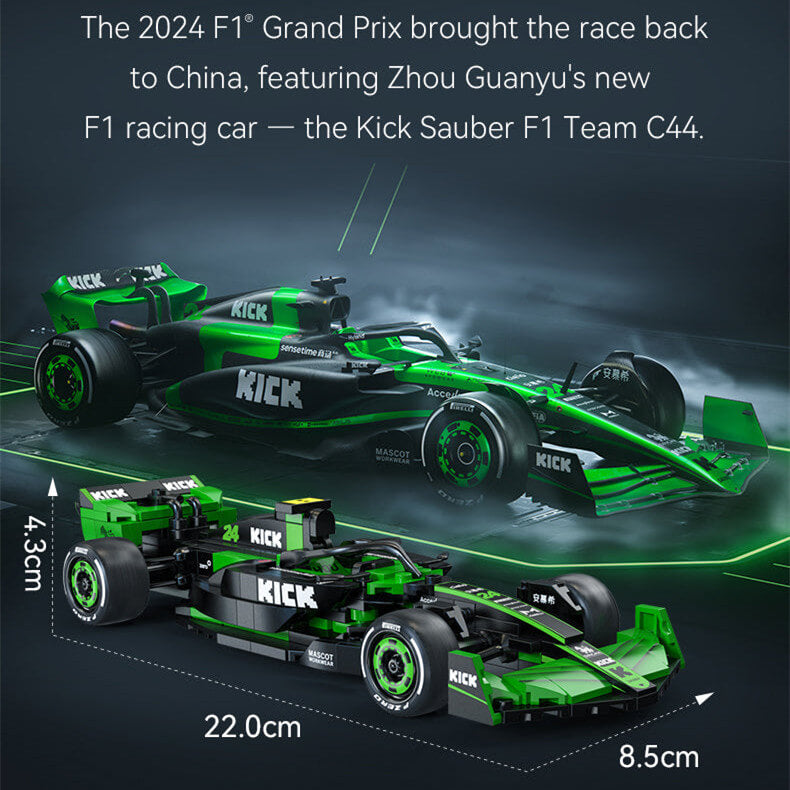 CADA C55032 KICK Sauber F1 Team C44 2024 Formula 1 Racing Car Building Blocks Set - Perfect for F1 Fans, Collectors & Model Builders - Great Gift for Birthdays & Racing Enthusiasts