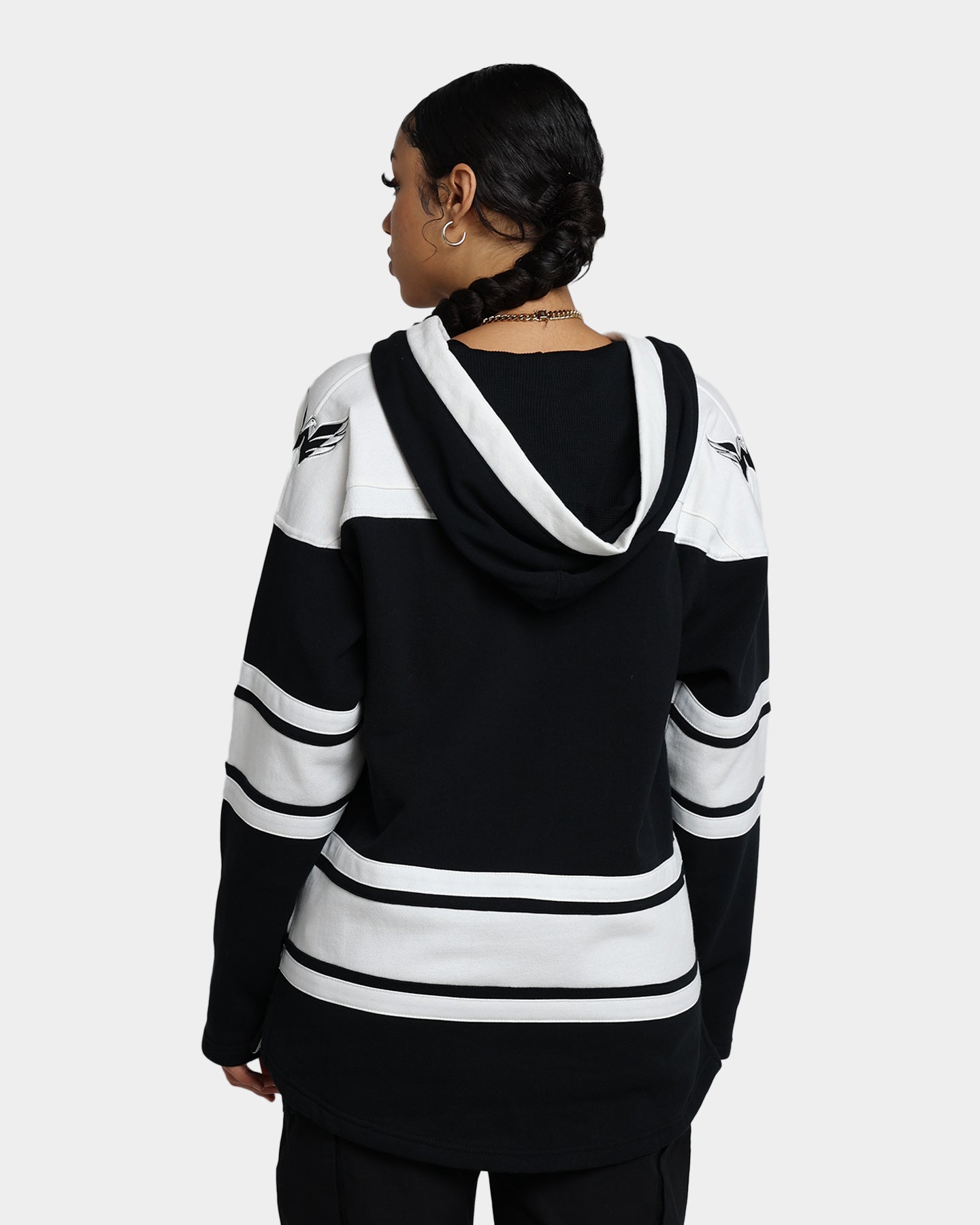 Washington Capitals Superior Lacer Hoodie by 47 Brand - Jet Black - Perfect for Game Day, Casual Wear & Sports Fan Apparel