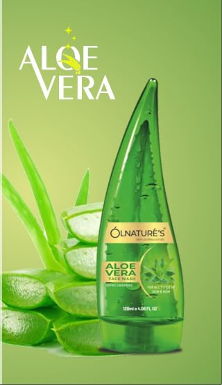 Aloe Vera Face Wash for Acne & Sensitive Skin - Gentle Cleansing & Hydrating Facial Cleanser - Perfect for Daily Skincare Routine & Morning/Evening Use