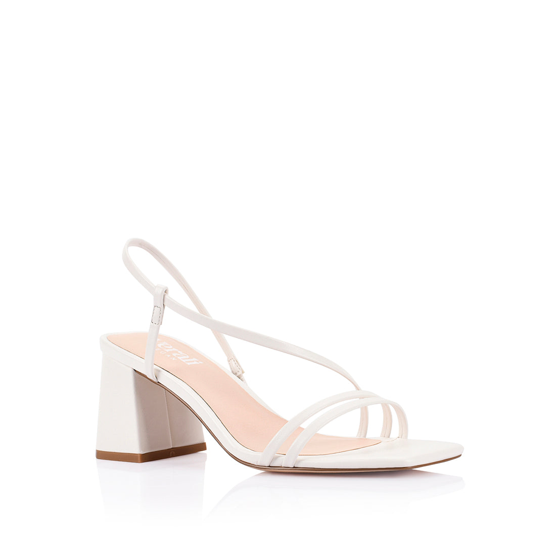 Stormi Block Heel Sandals for Women - Comfortable Chunky Heel Summer Shoes in Chalk White | Perfect for Weddings, Parties & Casual Outings