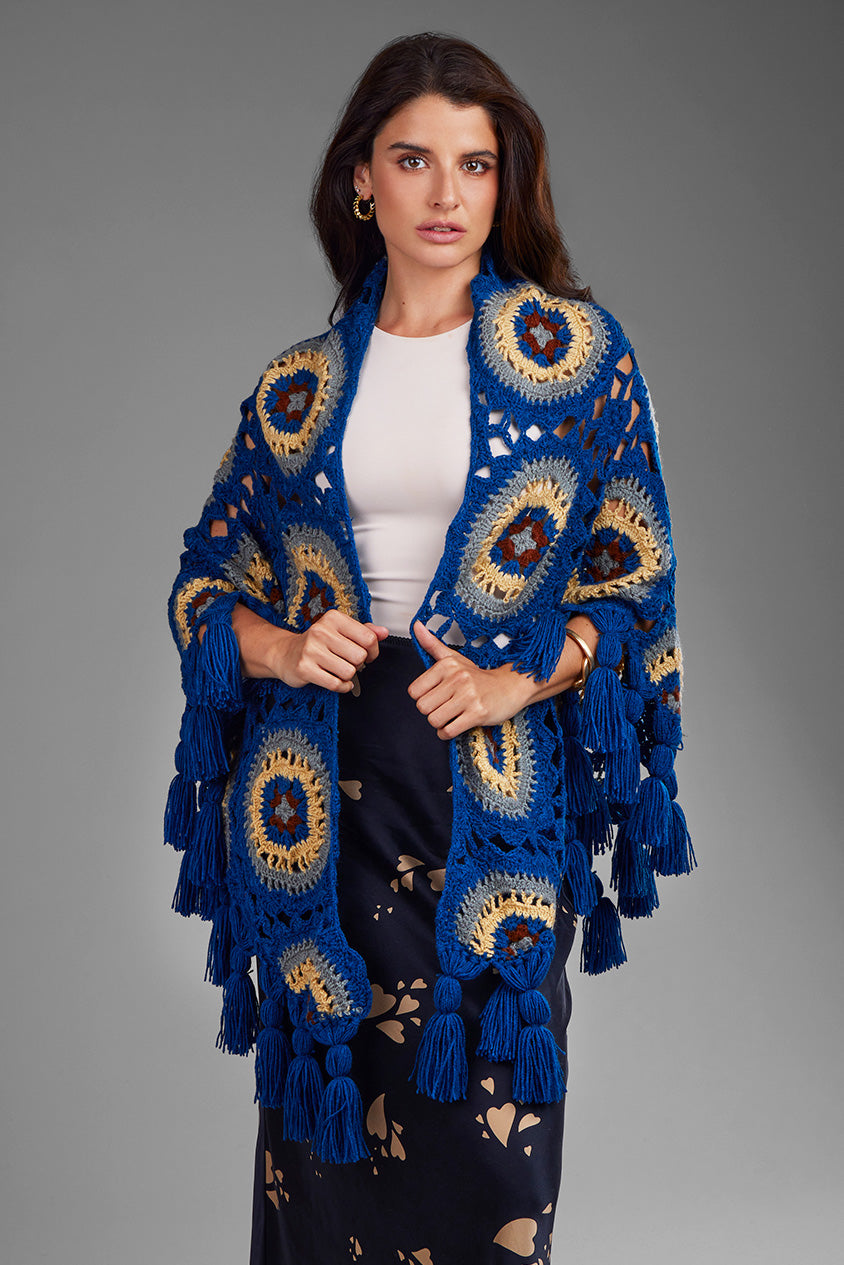 Handmade Crocheted Sunshine Shawl - Soft & Lightweight Wrap for Women - Perfect for Beach, Weddings & Cozy Evenings