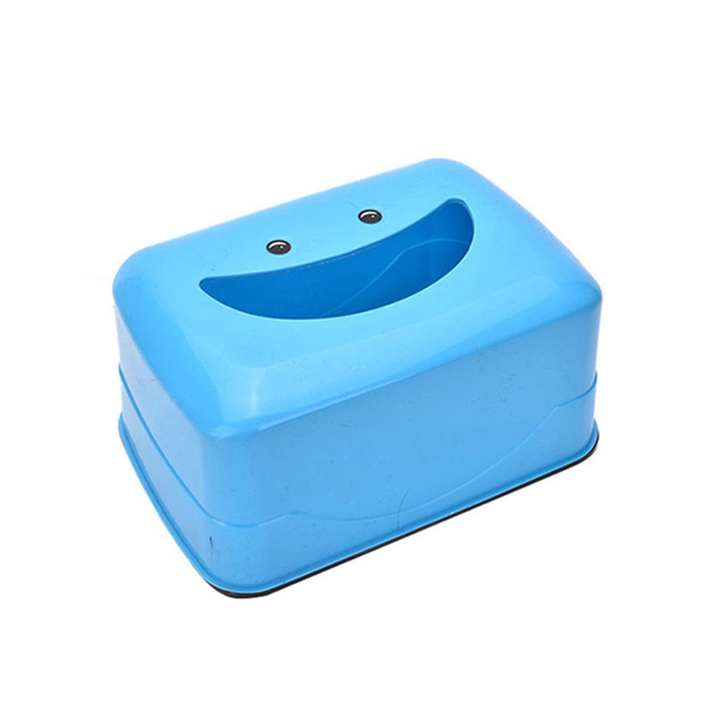 Everyfit Tissue Box Holder Dispenser - Removable Napkin Storage Organizer for Home & Office Decor - Plastic Paper Extraction Box (Blue) - Perfect for Living Room, Kitchen, Bathroom & Bedroom Organization