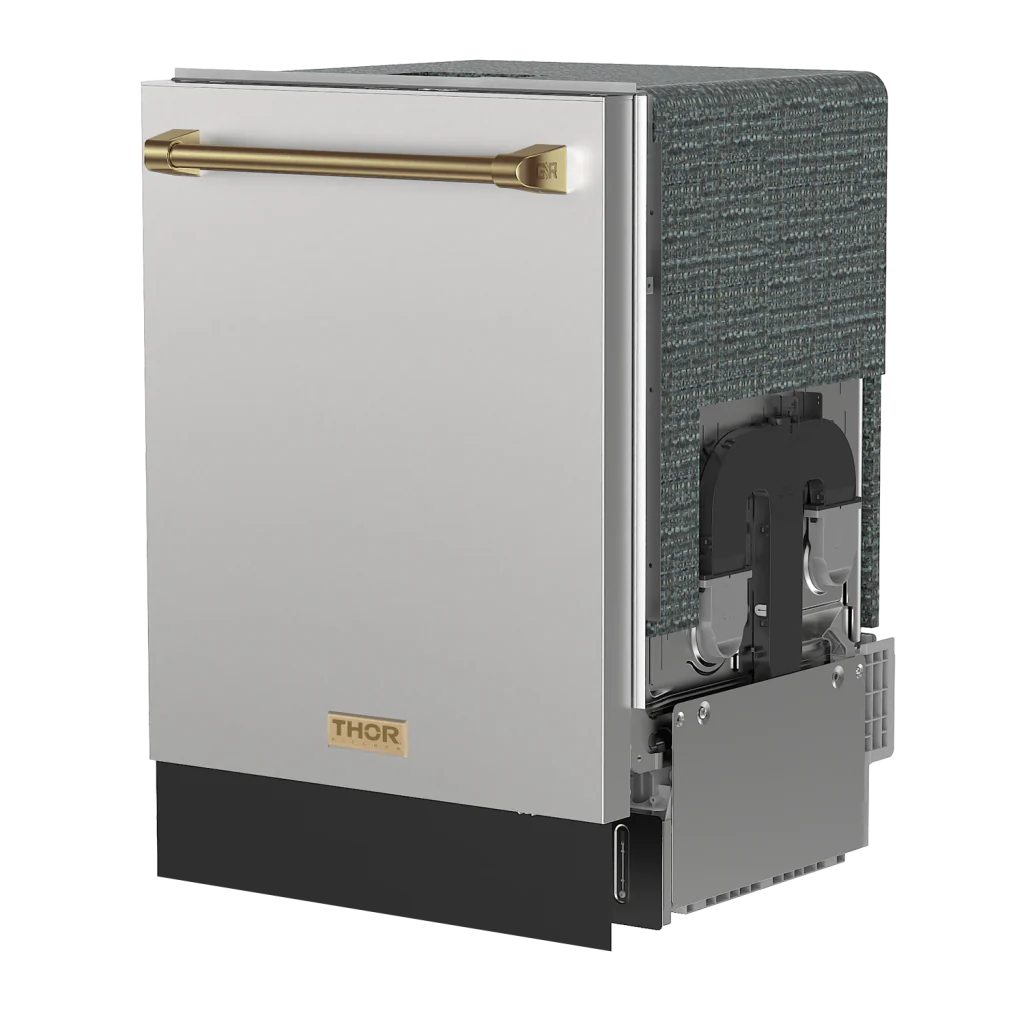 Gordon Ramsay by THOR Kitchen 24 Inch Built-In Dishwasher with Bronze Accents - Energy Star Certified, Ultra Quiet Operation (Model DW24X8BA99 BRZ) - Perfect for Modern Kitchens and Open-Concept Homes