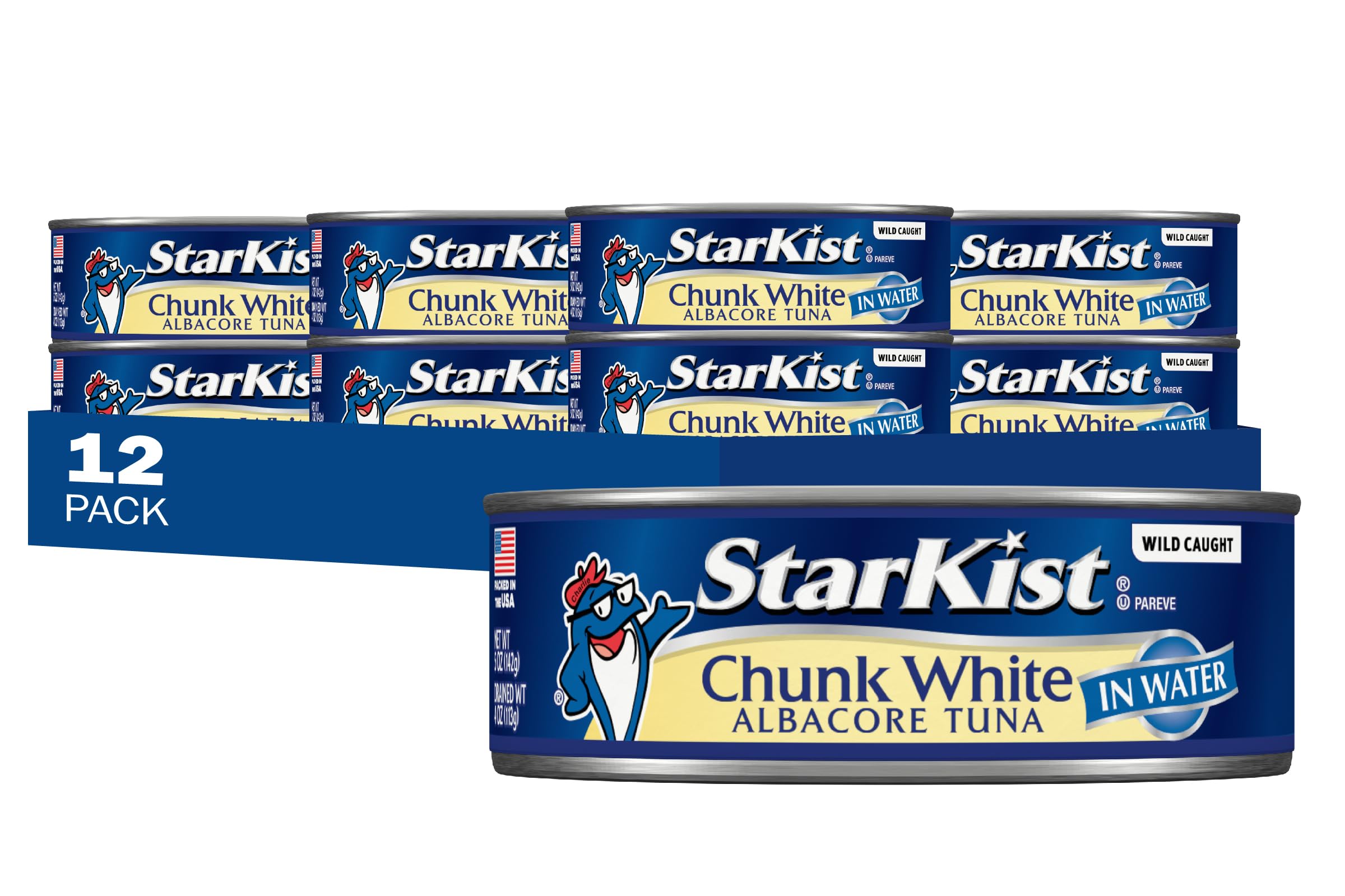 StarKist Chunk White Albacore Tuna in Water - 5 oz Cans (Pack of 12) | Wild Caught, High Protein, Low Mercury | Perfect for Salads, Sandwiches & Meal Prep