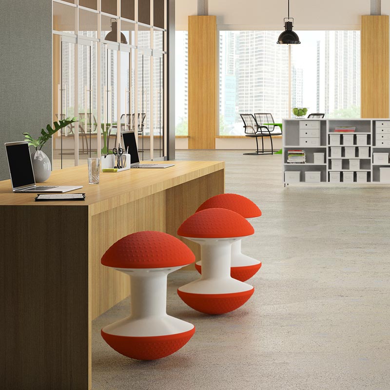 Ballo by Humanscale - Ergonomic Plastic Stool for Posture Correction & Balance | Perfect for Office, Home & Classroom Use
