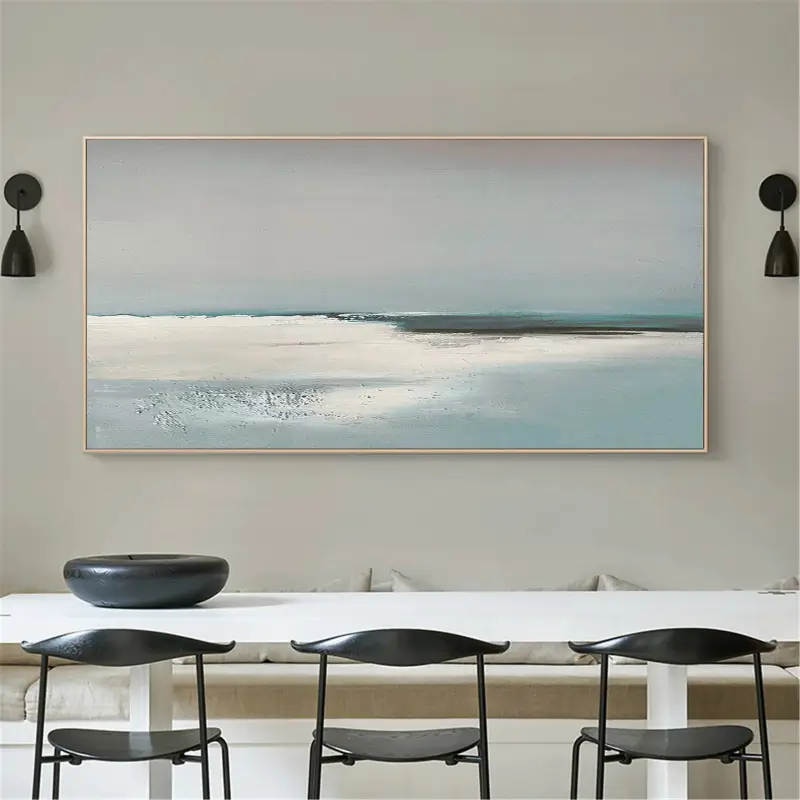 Ocean and Sky Painting #OS 008 - Handmade Canvas Wall Art for Home & Office Decor - Perfect for Living Room, Bedroom or Office Wall Decor