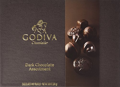 GODIVA Chocolatier Premium Dark Chocolate Assortment Gift Box with Classic Ribbon - 27 Piece Luxury Chocolate Collection for Holidays, Birthdays & Corporate Gifting
