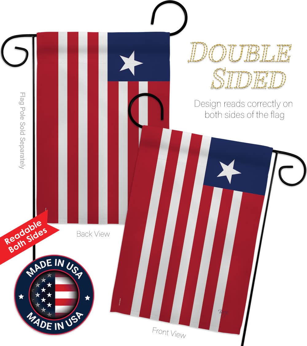 Liberia Garden Flag Set with Stand - Double-Sided Yard Decor for Home & Gifts