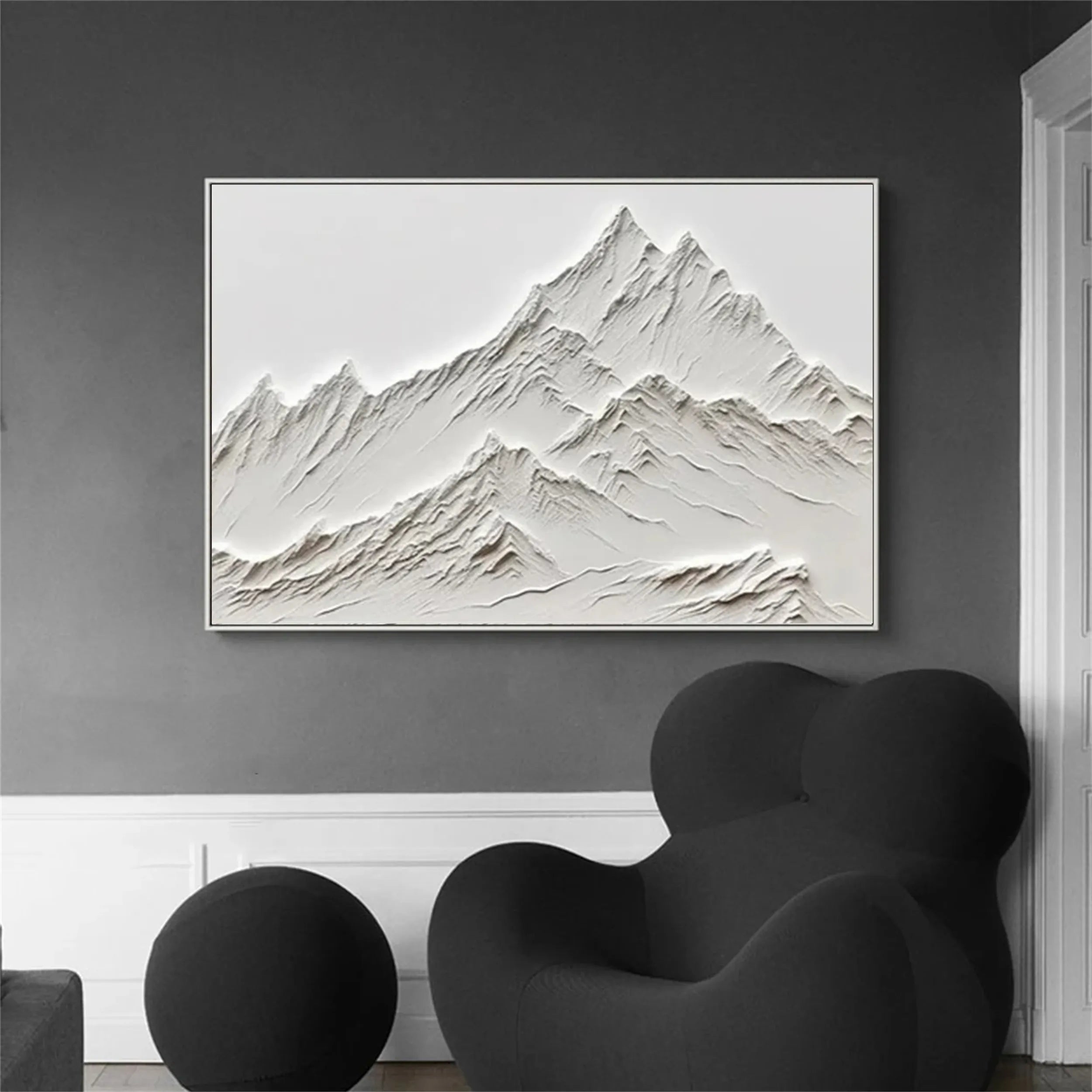 Minimalist Textured Plaster Art Painting - Modern Abstract Wall Decor for Living Room, Bedroom & Office | #MM259
