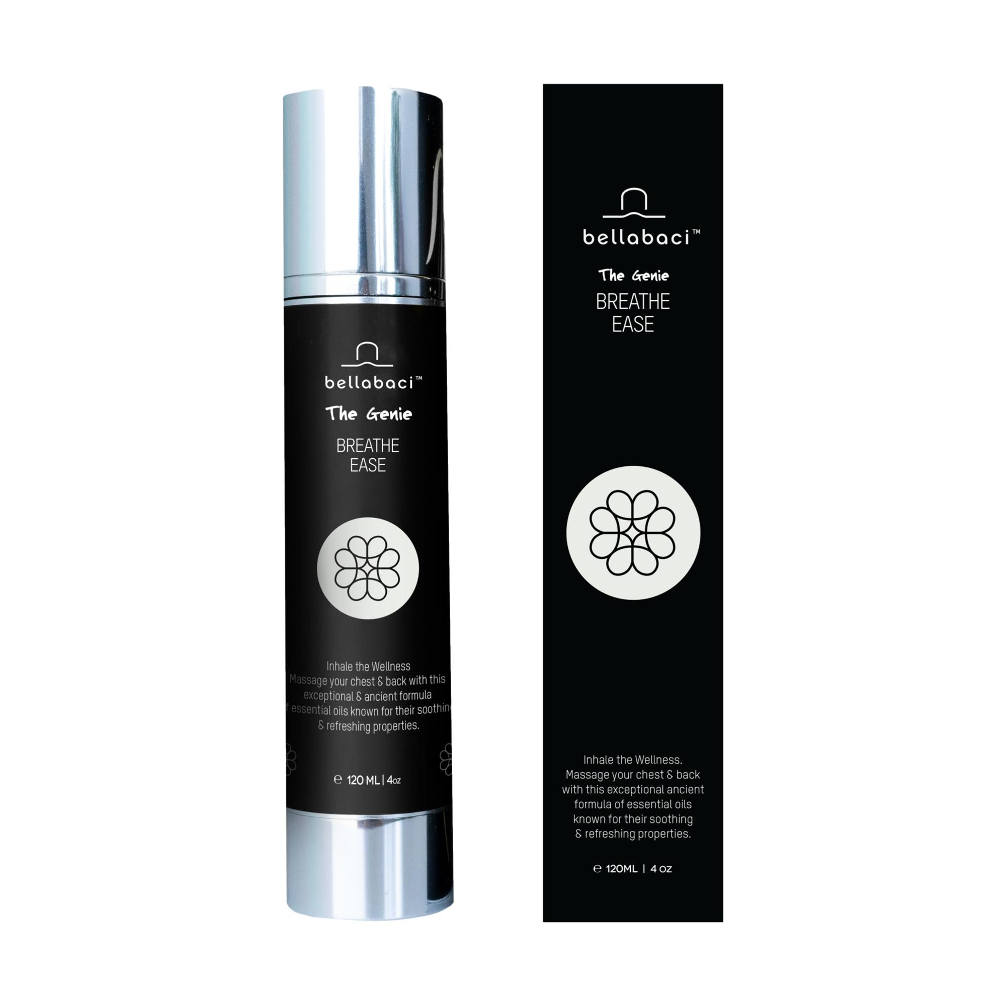 Bellabaci Breathe Ease Genie Wellness Gel - 4 fl oz Aromatherapy Relief for Stress & Congestion | Perfect for Home Spa, Yoga & Meditation