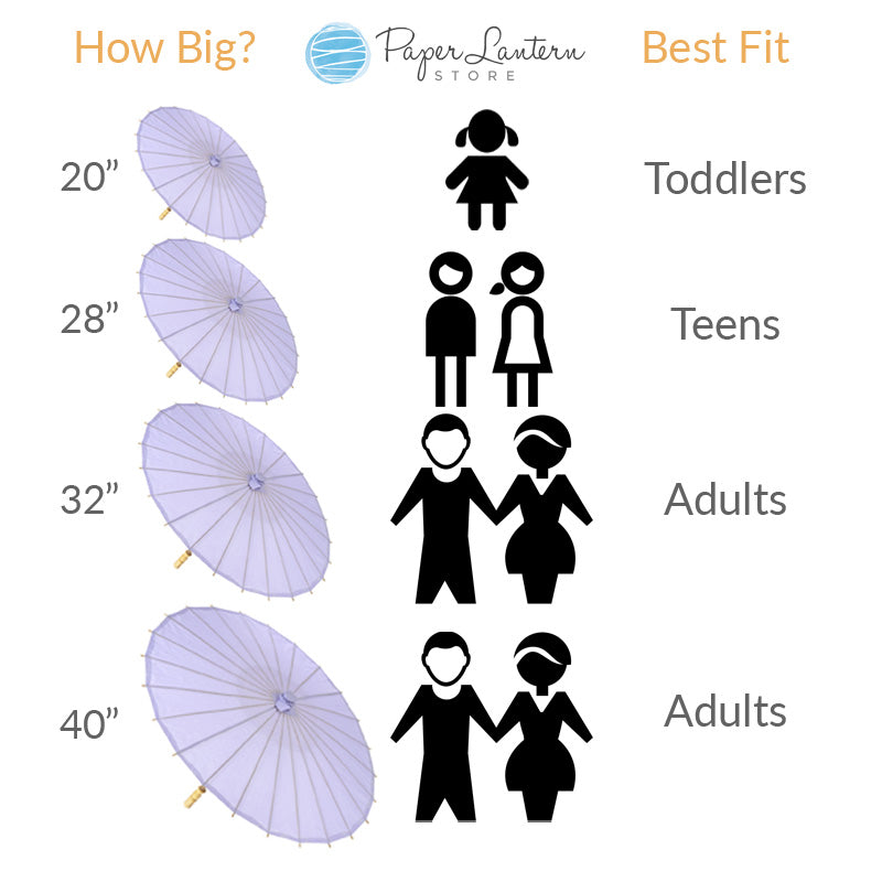 20 Beige/Ivory Paper Parasol Umbrellas for Weddings, Parties & Photo Props - Elegant Decorative Umbrellas for Kids, Bridal Showers & Outdoor Events