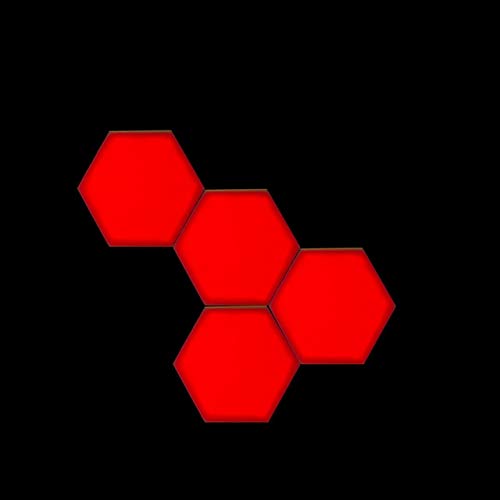 BINGFANG-W Modern Nordic Hexagon LED Wall Lamp - Magnetic Modular Touch Control, Color Changing Night Light for Bedroom, Living Room, DIY Home Decor - Perfect for Ambient Lighting and Creative Wall Art