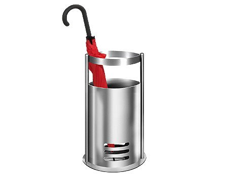 6060 Tec-Art Stainless Steel Umbrella Stand - Silver | Modern Indoor/Outdoor Rain & Walking Stick Holder for Entryway, Patio, Garden & Office Decor