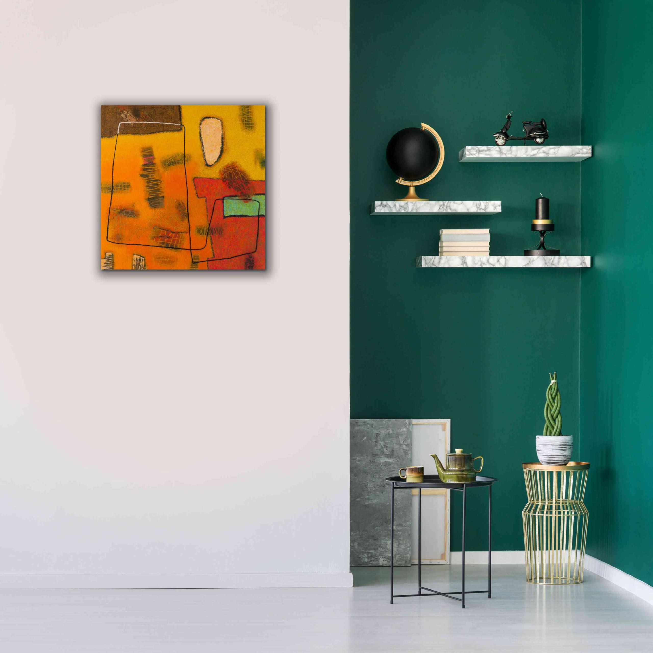 Epic Graffiti 'Conversations in the Abstract 31' by Downs - Premium Giclee Canvas Wall Art Print 26x26 Inches - Modern Abstract Graffiti Artwork for Living Room, Bedroom & Office Decor