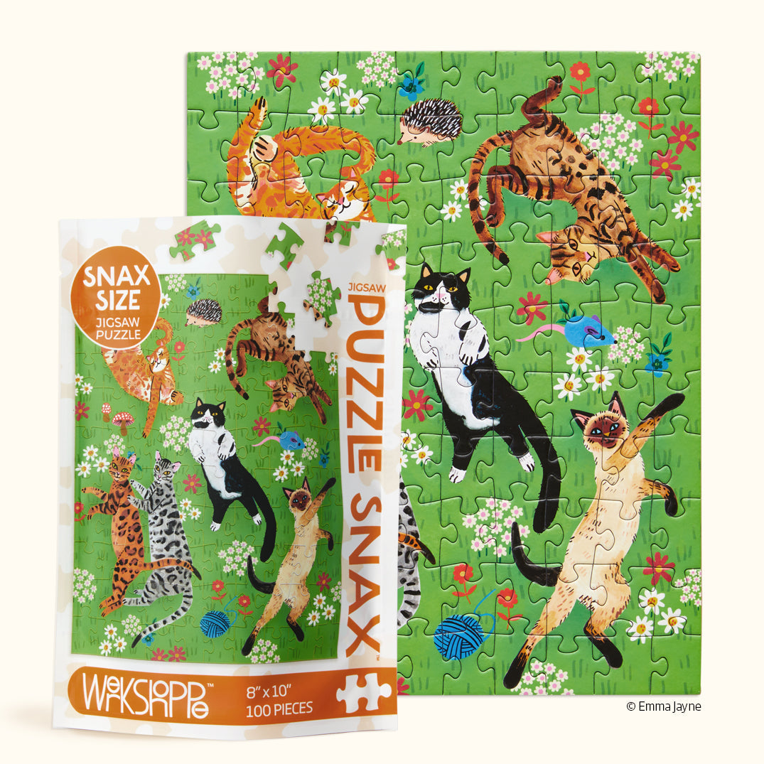 100 Piece Cat Nap Jigsaw Puzzle for Adults & Kids - Fun Family Activity, Relaxing Brain Teaser for Home & Office