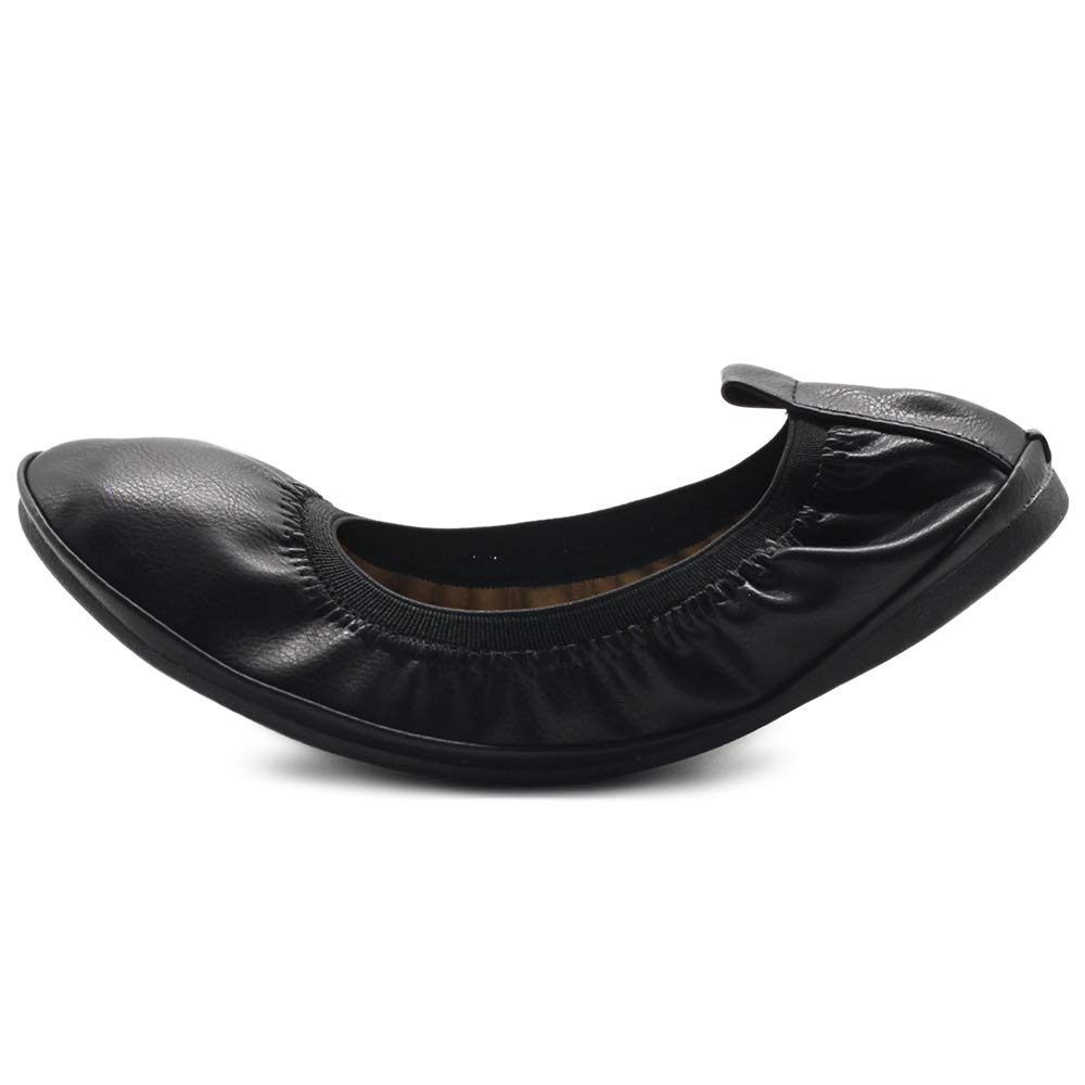 Ollio Women's Comfort Ballet Flats with Shoe Collar Pull Tab - Slip-On Loafers for Work, Office & Casual Wear
