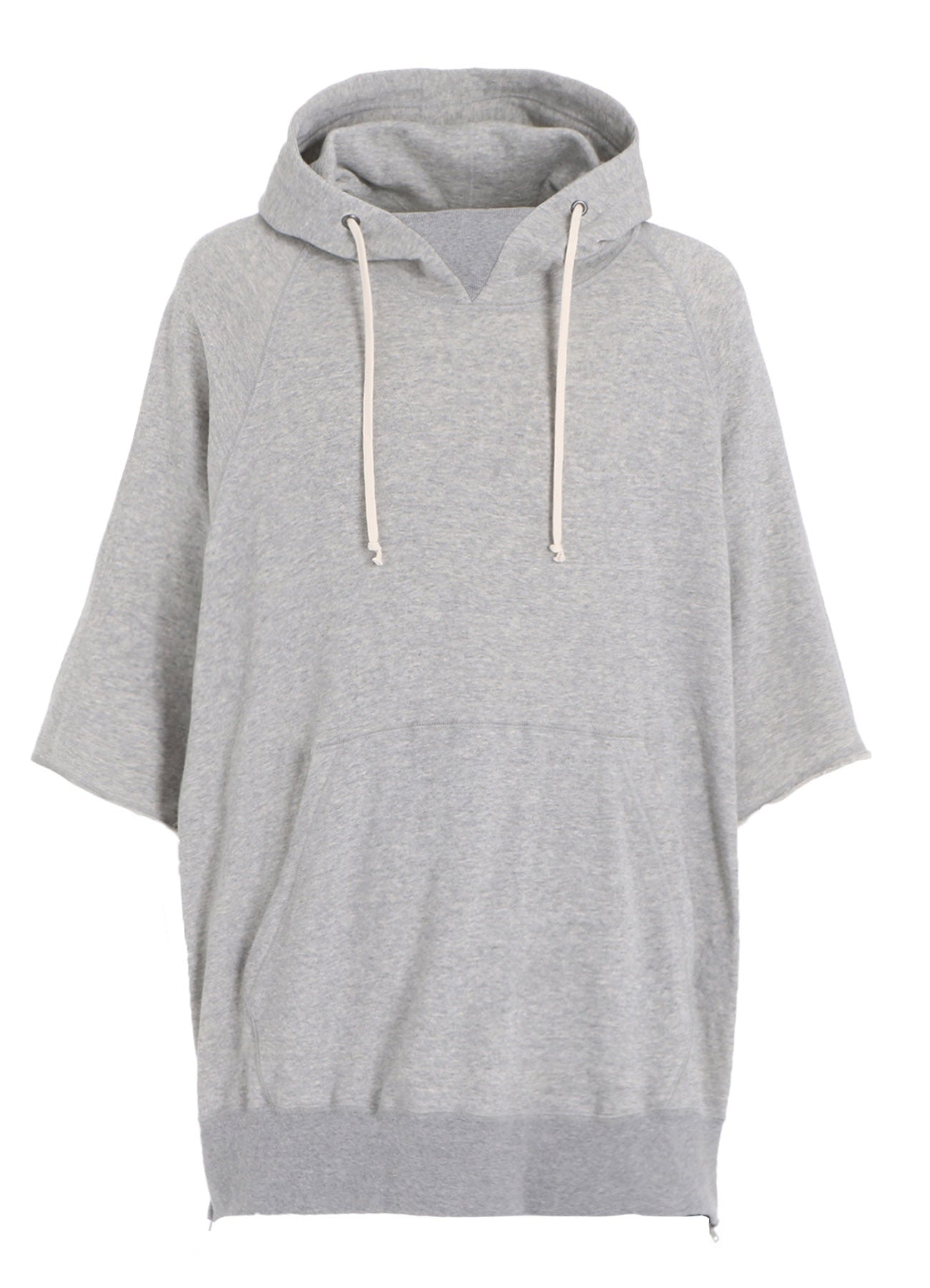 Breathable Cotton Gauze Short Sleeve Hoodie with Side Zippers - Casual Oversized Pullover for Summer, Yoga, and Outdoor Activities