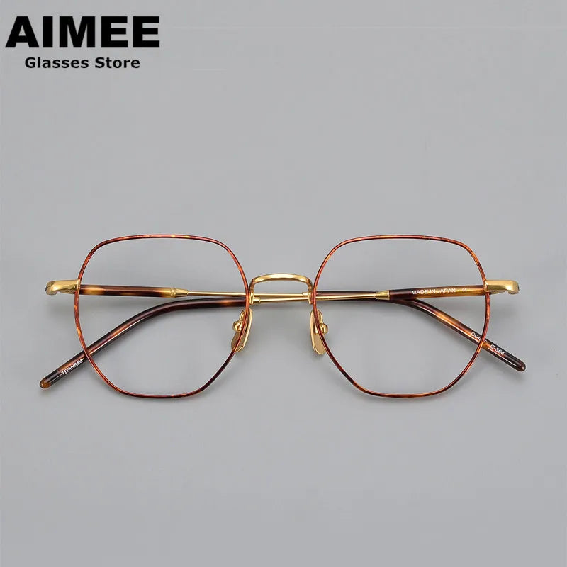 Aimee Unisex Full Rim Oval Square Titanium Eyeglasses Frame 23339 - Lightweight Durable Glasses for Reading, Work & Fashion Accessories