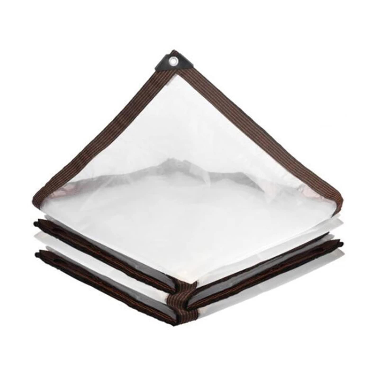 Heavy Duty Clear Tarpaulin Waterproof Transparent Tarp with Grommets & Reinforced Edges - 5x10m for Greenhouse, Plant Protection, Pet Hutch Cover, Roof Shelter & Outdoor Use