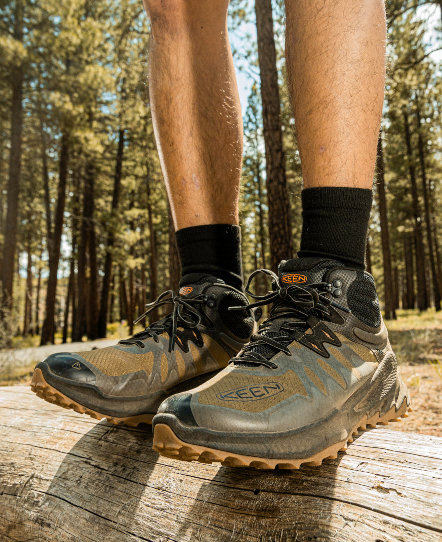 Men's Zionic Waterproof Hiking Boots - Lightweight & Durable Outdoor Shoes for Trekking & Trail Running | Brindle/Bright Marigold | Perfect for Mountain Climbing, Camping & Winter Adventures