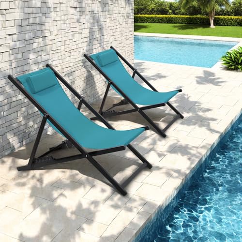 Blue-sling Chairs