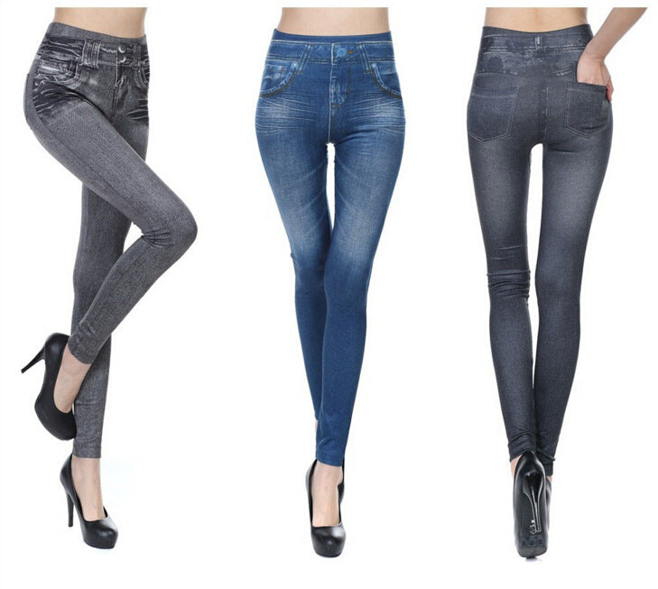 Stylish Women's High-Waisted Denim Leggings - Comfortable Stretch Jeans for Casual Wear & Everyday Outfits | Perfect for Work, Shopping & Weekend Activities