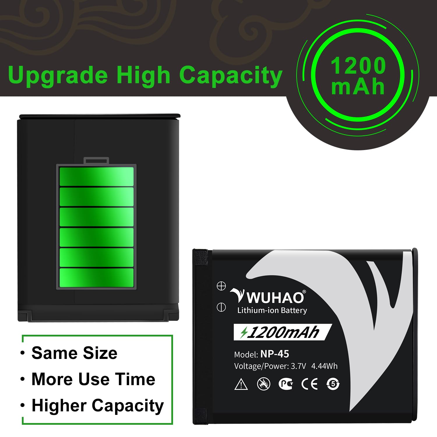 Upgraded 1200mAh NP-45 Battery Replacement for Steelseries Arctis Nova Pro Wireless Headset - 2 Pack (Compatible with Xbox & PlayStation) - Long-Lasting 3.7V Rechargeable Battery for Gaming & Streaming Sessions
