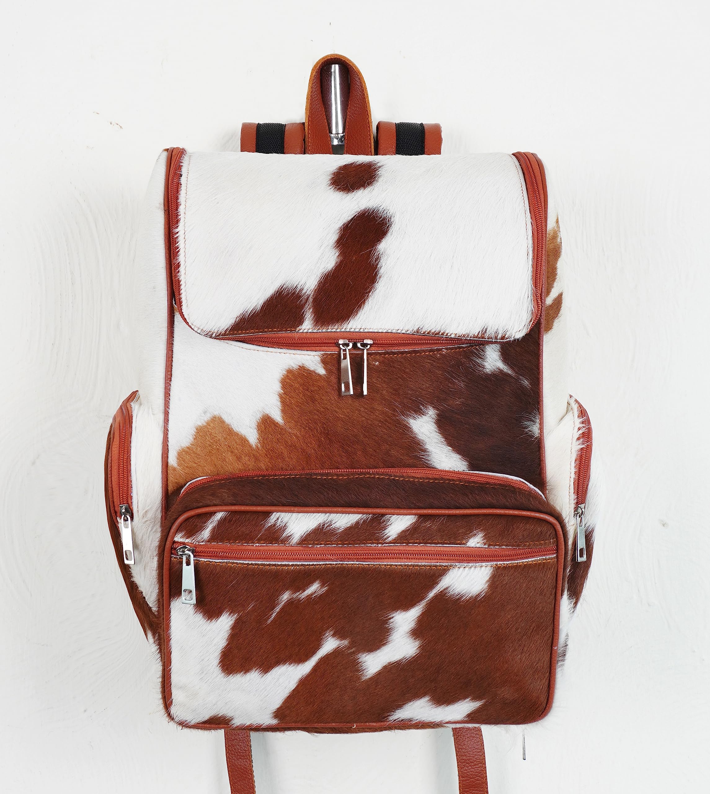 Cowhide Diaper Backpack - Stylish Cow Print Diaper Bag for Moms & Travel
