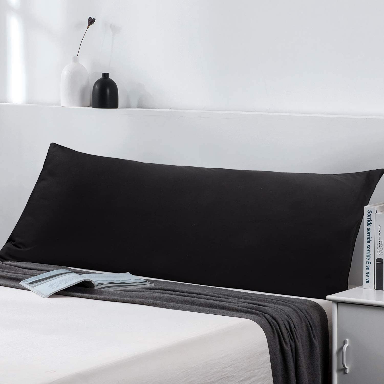 Soft Body Pillow Cover with Zipper - 21