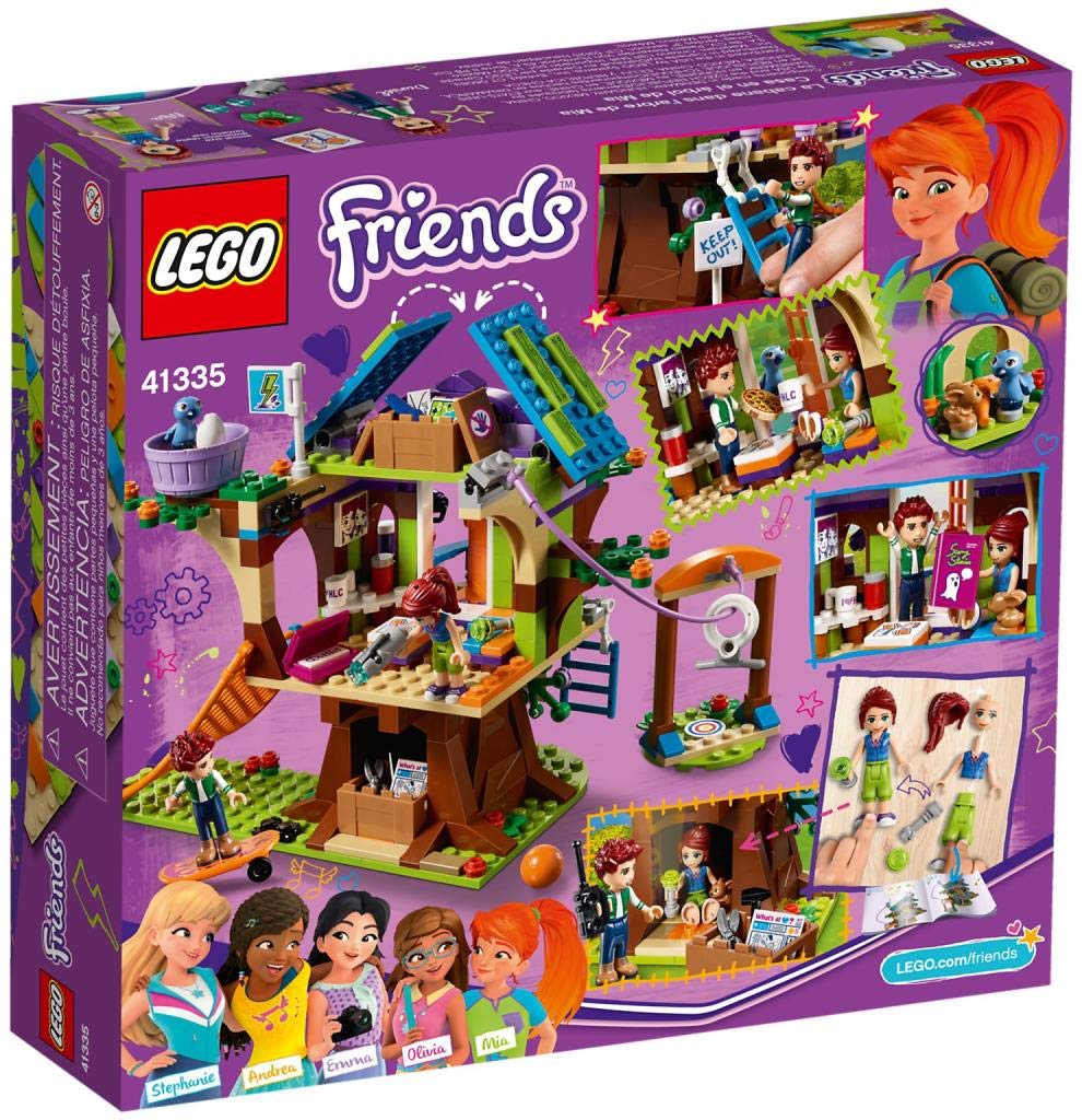 LEGO Friends Mia's Tree House Building Toy Set with Mini Dolls & Skateboard - Creative Construction Playset for Kids Ages 6-12 (41335) | Perfect Birthday Gift & Indoor Activity for Girls & Boys