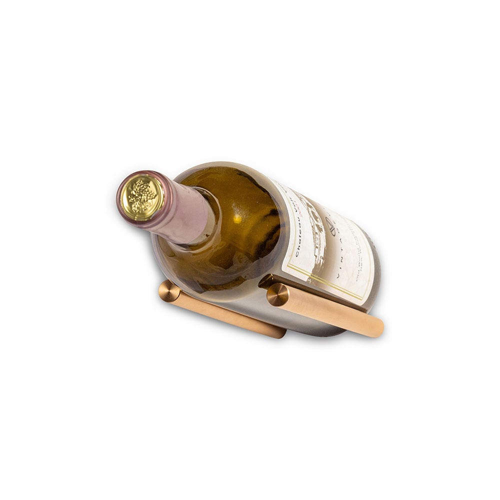 Vino Rail Single Bottle Cork Forward Wine Peg - Wall Mounted Wine Holder for Kitchen, Bar, or Dining Room Storage and Display