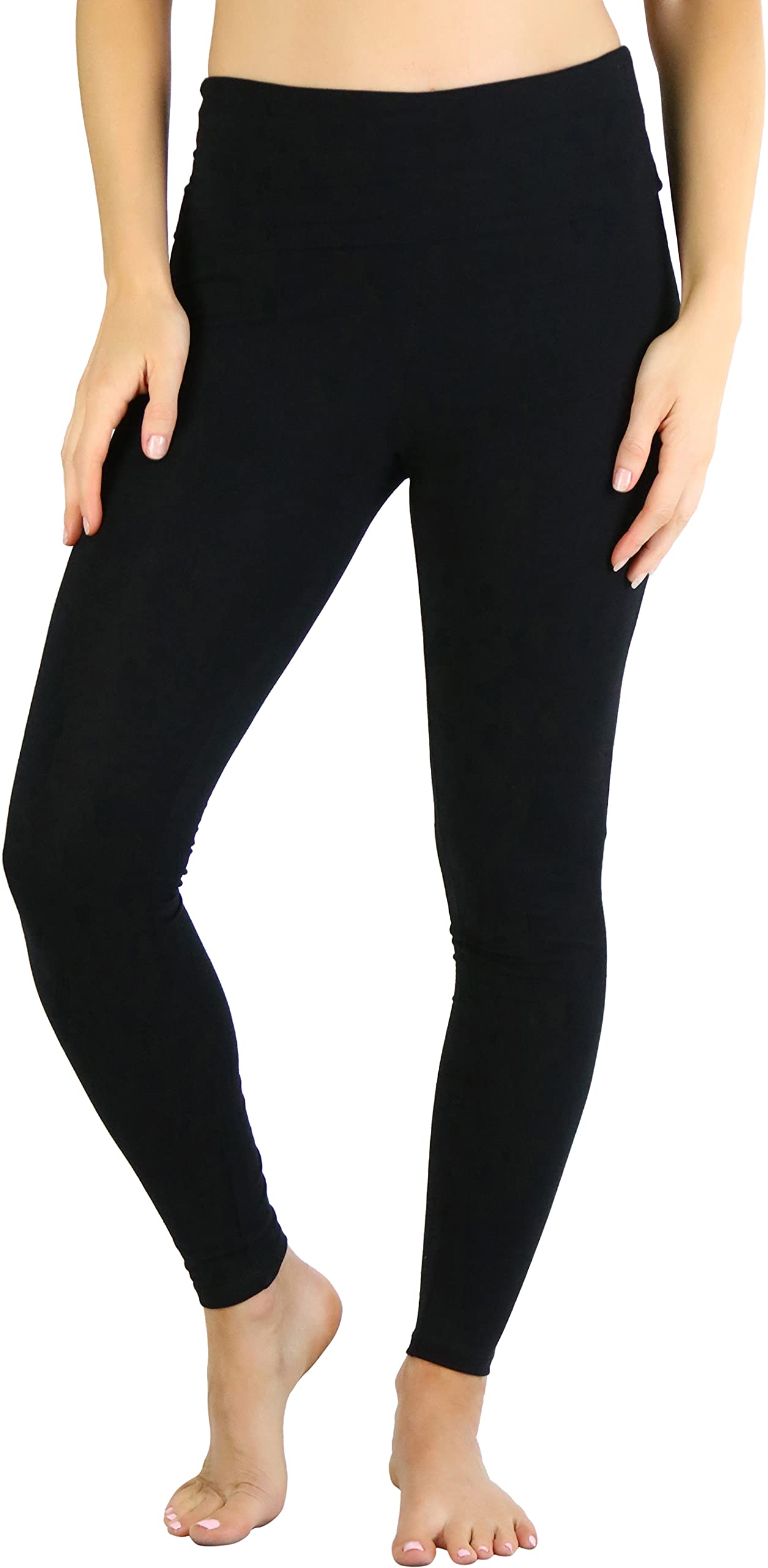 ToBeInStyle Women's Low Rise Sweatpants with Fold-Over Waistband - Soft Joggers for Yoga, Lounge & Casual Wear