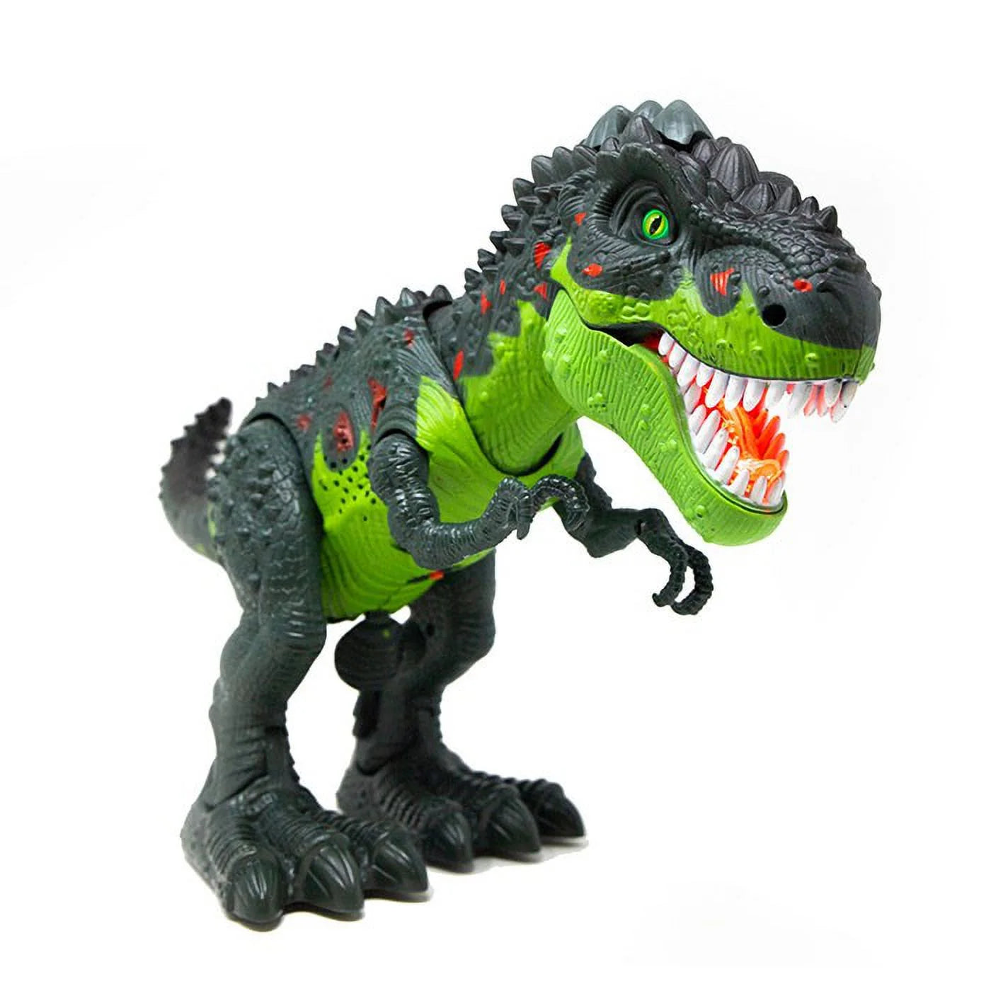 Remote Control Rampaging Rex Dinosaur Toy - Rechargeable RC Dinosaur with LED Eyes & Roaring Sounds - Perfect for Kids Birthday Gifts & Outdoor Play