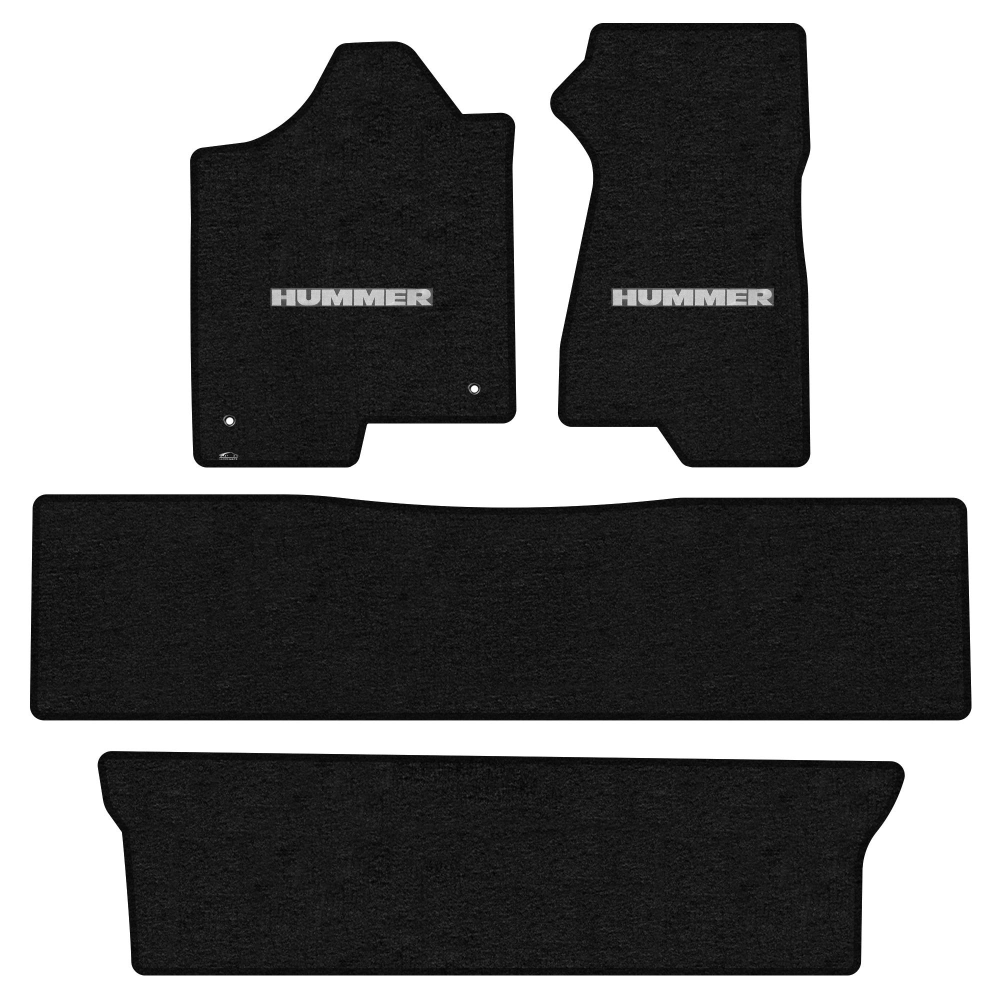 Premium Custom-Fit Carpet Floor Mats for 2008-2009 Hummer H2 - Luxury Car Floor Liners with 'Hummer' Logo (4-Piece Set, Charcoal) - Perfect for All-Weather Protection & Interior Style Enhancement