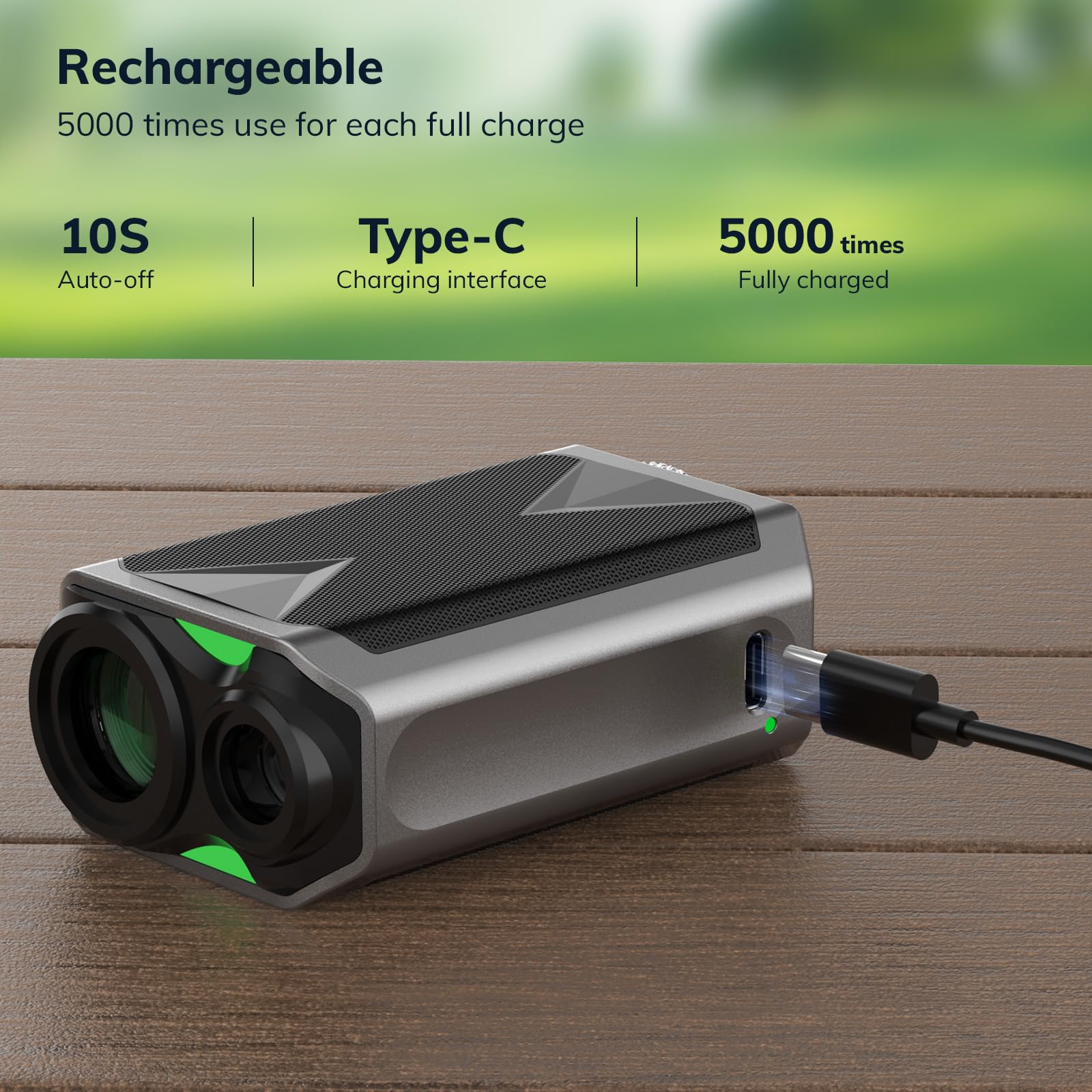**High-Precision Mini Golf Rangefinder with Slope & Flag Lock - 6X Magnification, 1000 Yards Range, Rechargeable & Tournament Legal - Perfect for Golf Practice, Tournaments & Outdoor Adventures**