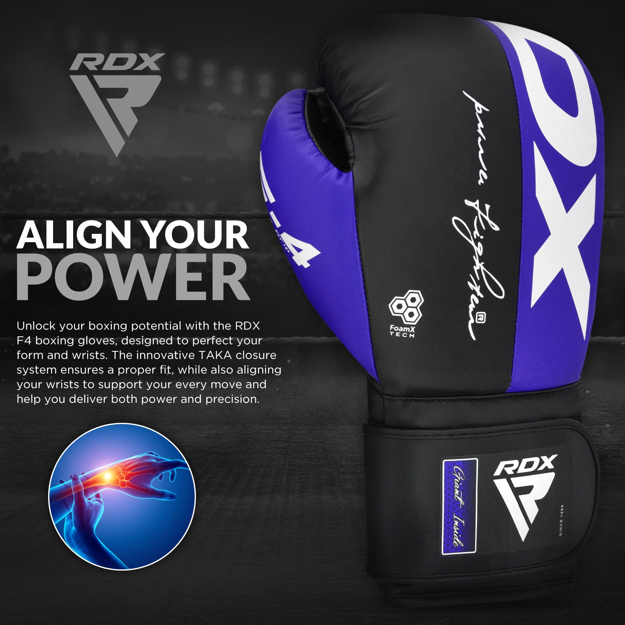 RDX Maya Hide Leather Boxing Gloves for Muay Thai, Kickboxing, MMA, Sparring & Heavy Bag Training - Premium Martial Arts Gloves for Men & Women (8/10/12/14/16 oz) - Ideal for Home Gym, Boxing Classes & Fitness Training