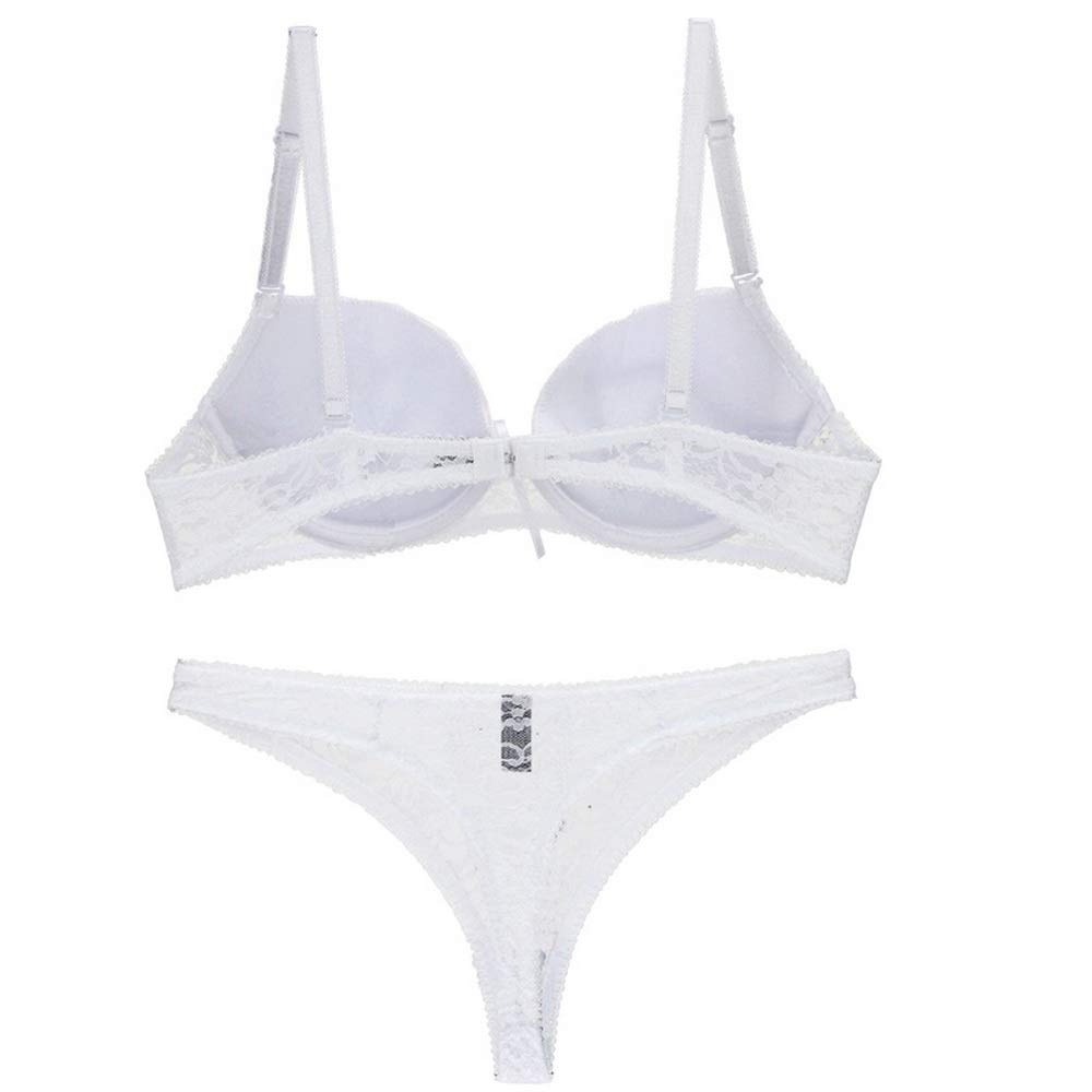 Sexy Push Up Lace Bra and Bikini Panties Set for Women - Comfortable Lingerie Underwear with Support - Perfect for Date Night, Wedding Night & Special Occasions