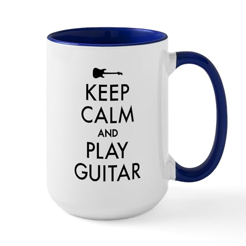 White/Navy Inside - Keep Calm And Play Guitar
