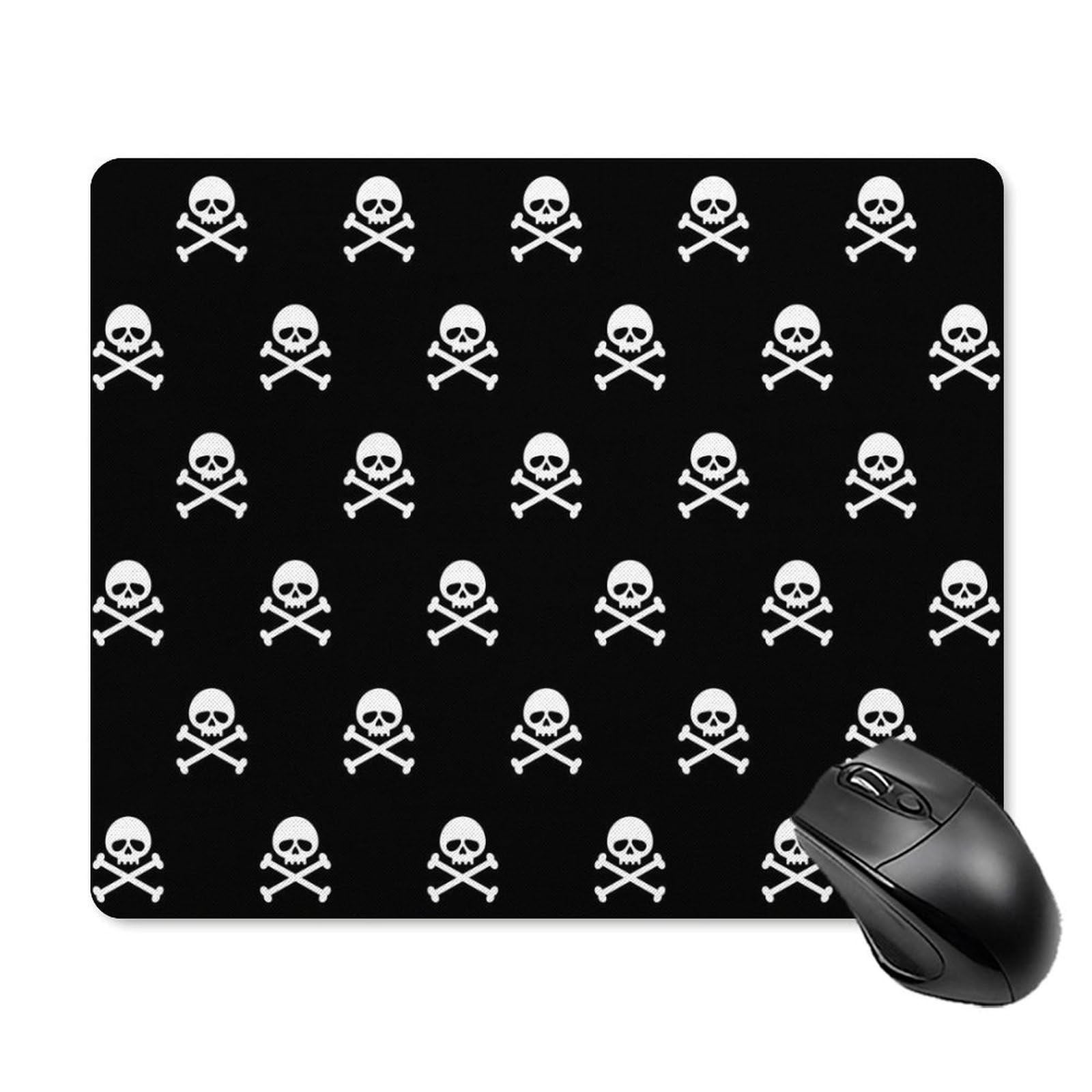Skull Bone Pirate Gaming Mouse Pad - Durable, Non-Slip, Waterproof Mouse Mat for PC & Laptop - 18x22cm Office & Home Desk Accessory - Perfect for Gamers, Programmers & Office Workers