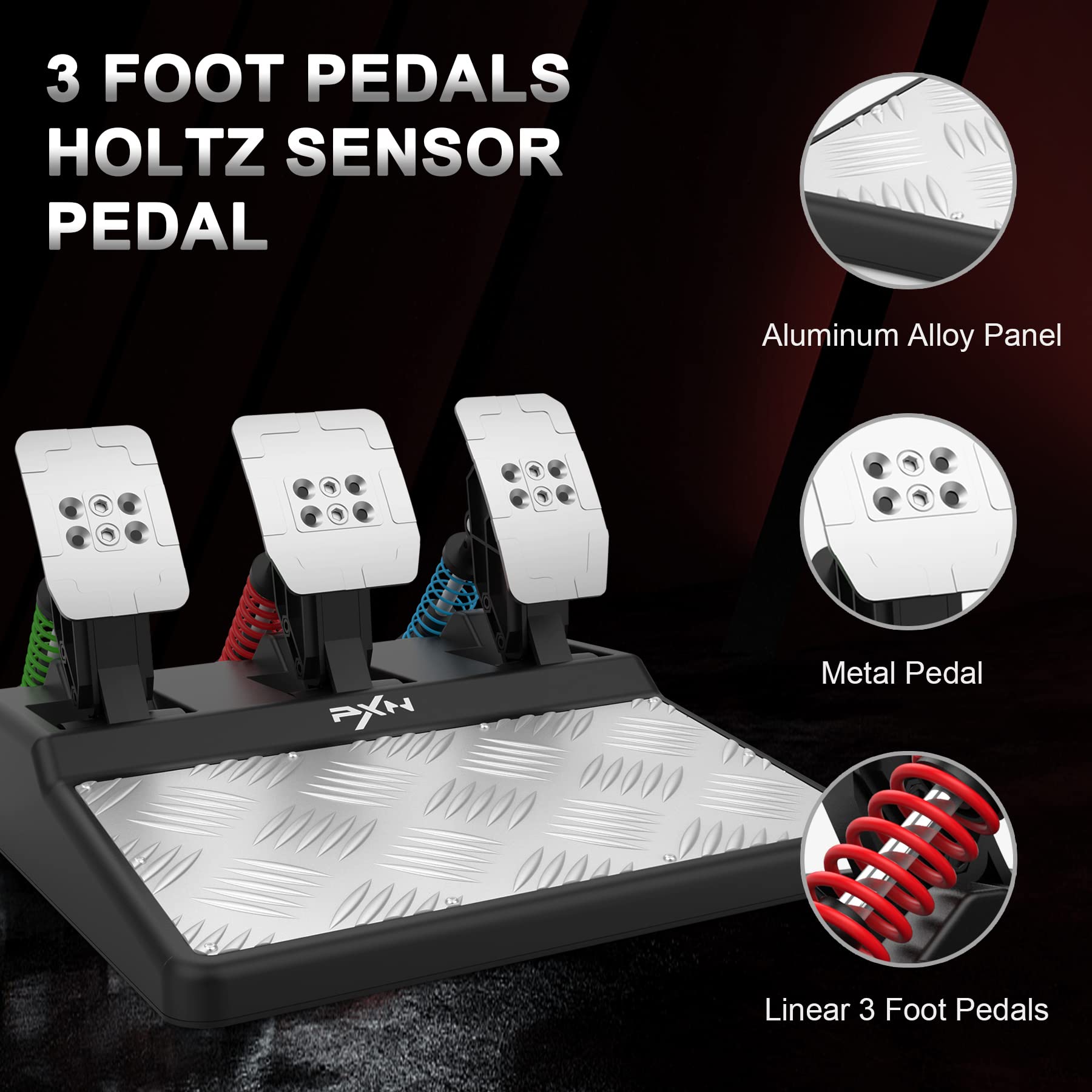 PXN V10 Force Feedback Racing Wheel - 270°/900° Adjustable Rotation with Pedals & Gear Shifter - Compatible with PC, PS4, Xbox Series X|S & Xbox One - Perfect for Sim Racing, Drifting & Gaming Enthusiasts