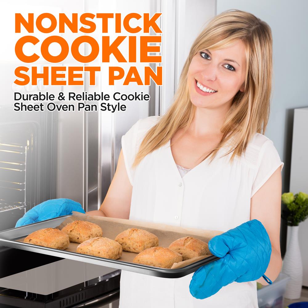 Non-Stick Small Baking Sheet Pan with Cooling Rack - Perfect for Cookies, Roasting Veggies & Baking (8x12 Inch) | Ideal for Home Kitchen, Holiday Baking & Meal Prep