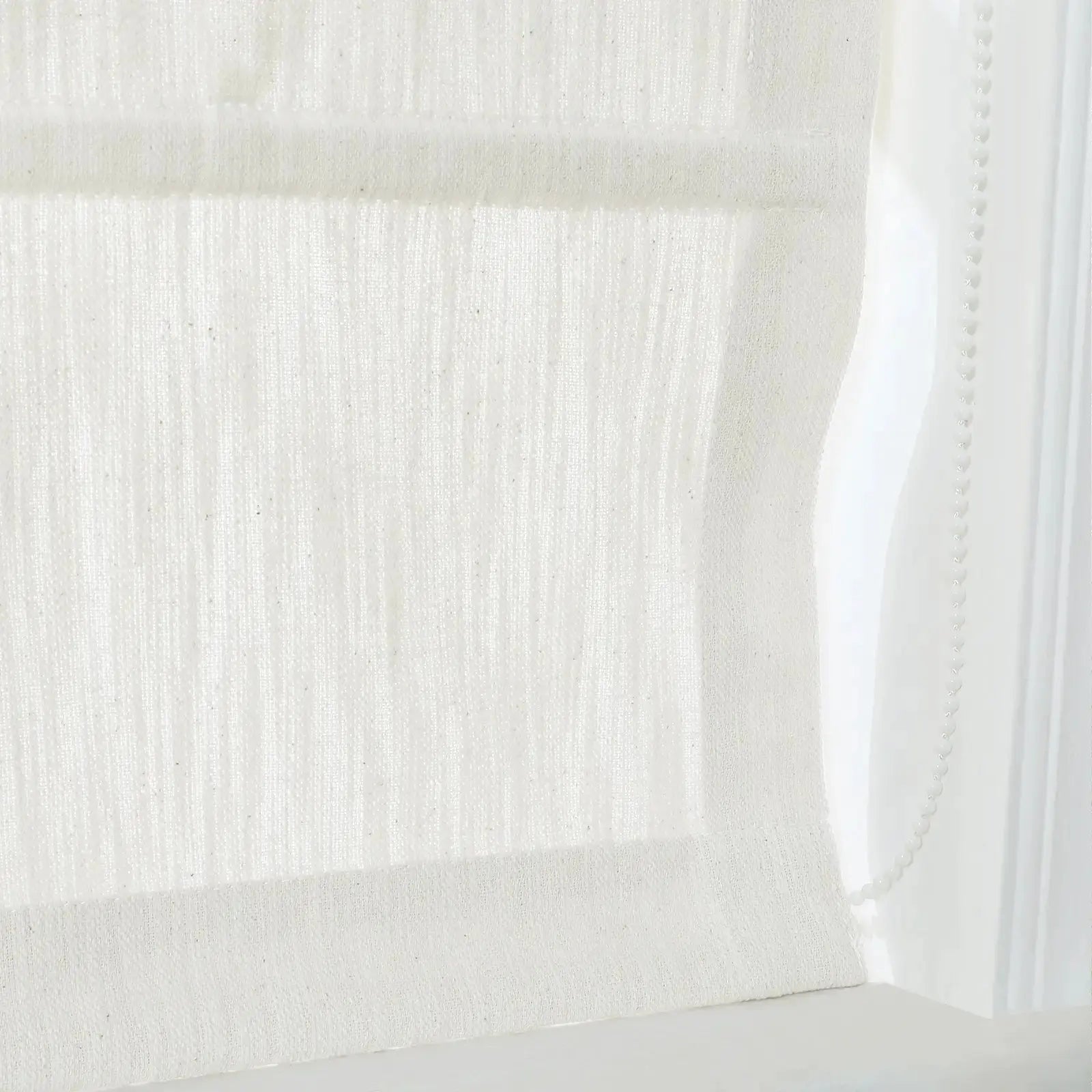 Cloe Cotton Blend Roman Shade with Cord Lift - Blackout Window Treatment for Bedroom & Living Room