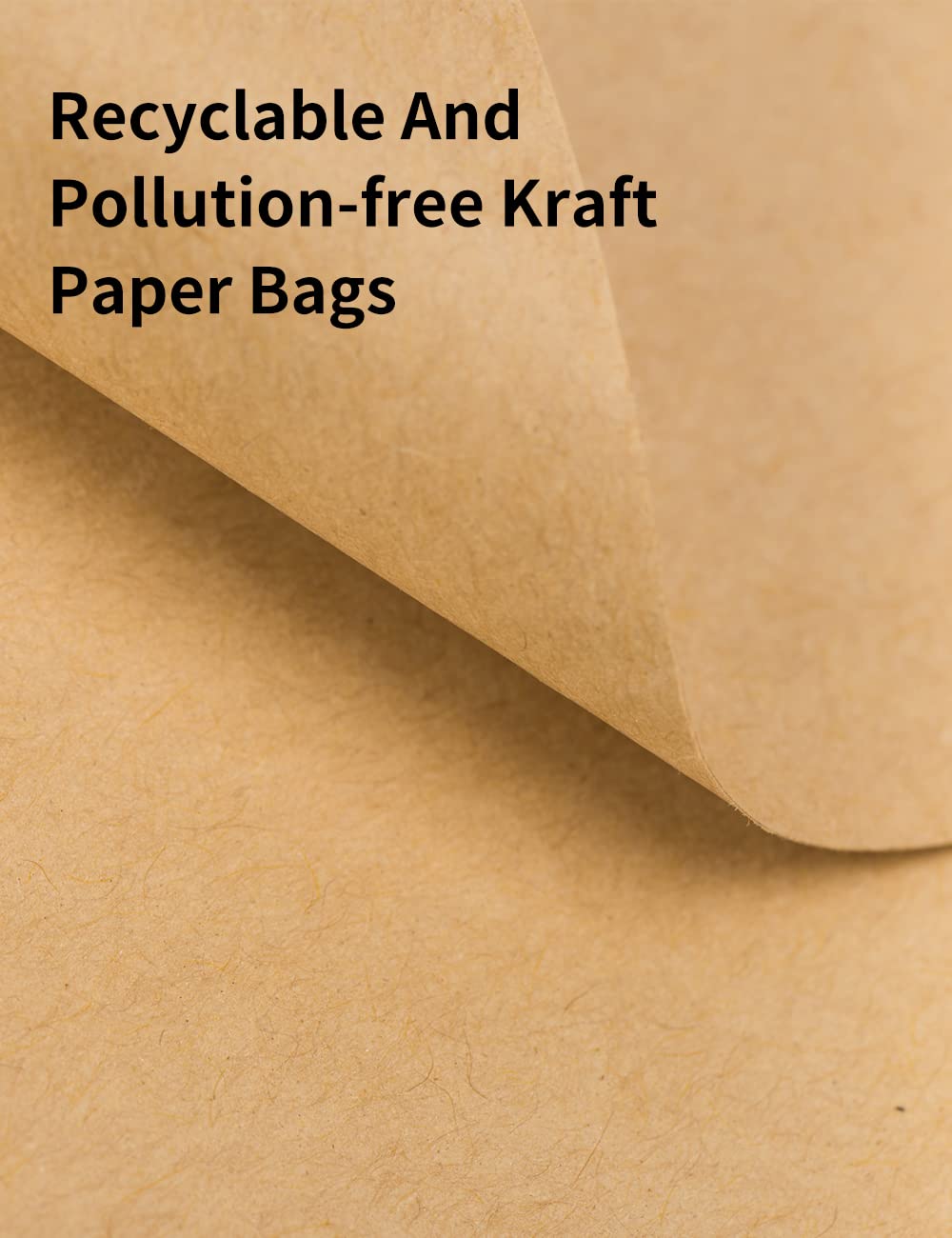 RACETOP 100Pcs Small Brown Kraft Paper Bags with Handles - 5.9