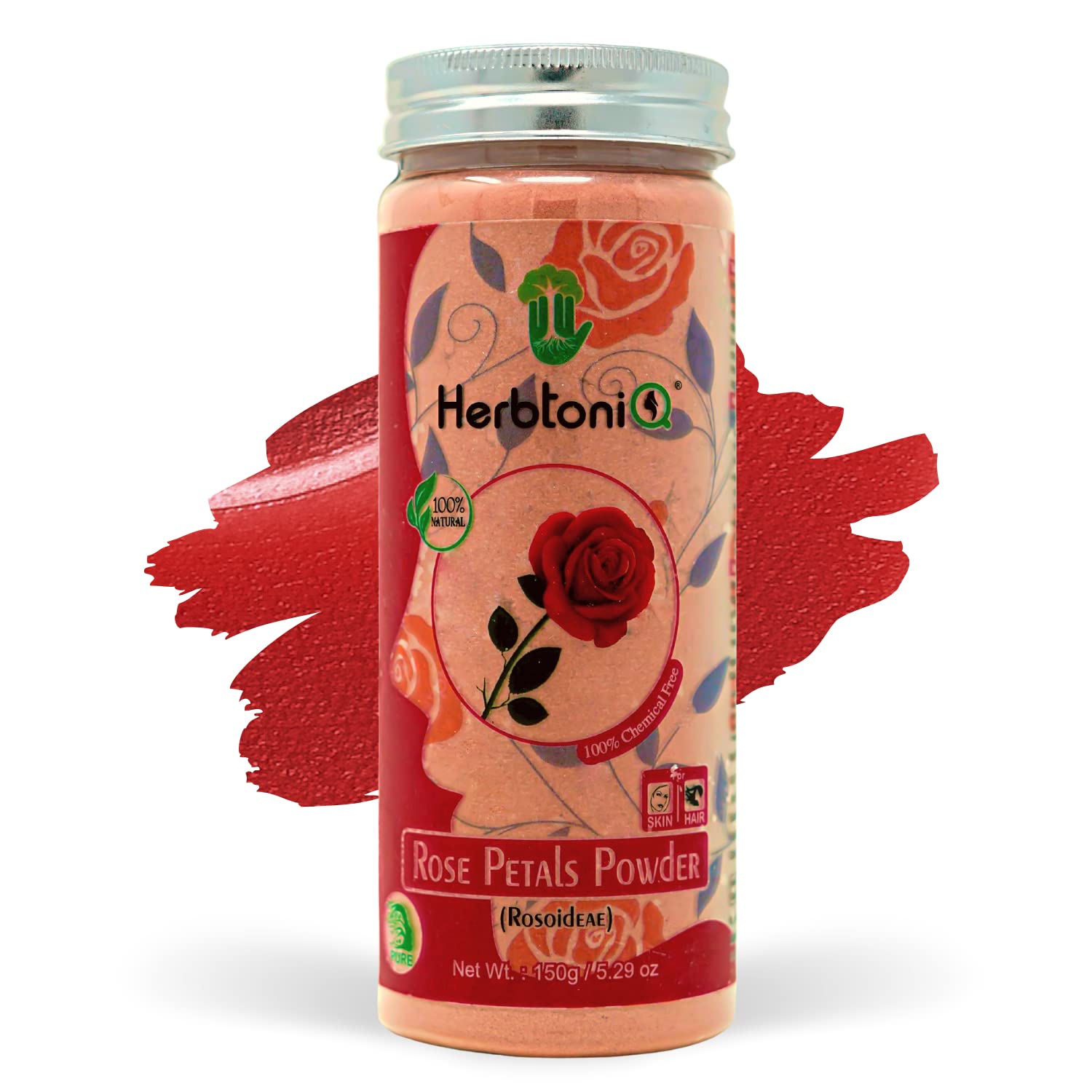 Organic Rose Petal Powder for Face & Skin Care - 100% Natural Bio Face Pack with Ayurvedic Benefits (150g) | DIY Face Masks, Spa Treatments & Glowing Skin Routine