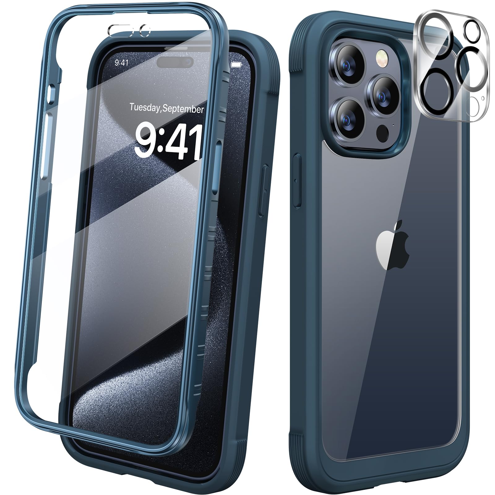 Diaclara Rugged iPhone 15 Pro Case 6.1