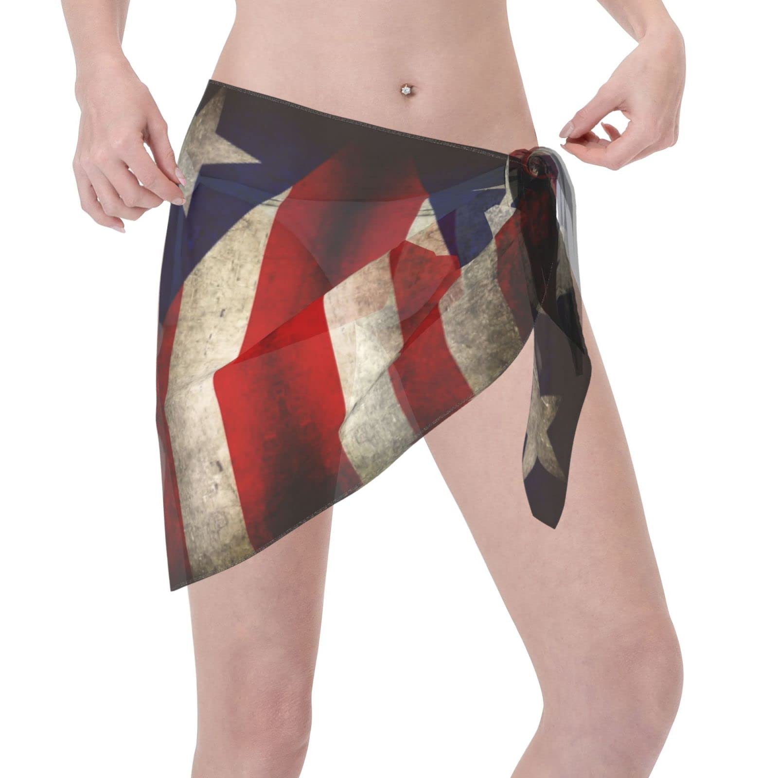 Bisexual Pride Flag Swimsuit Cover Up for Women - Lightweight Chiffon Beach Wrap Skirt & Bikini Cover-Up - LGBTQ+ Swimwear for Pool, Beach & Pride Events