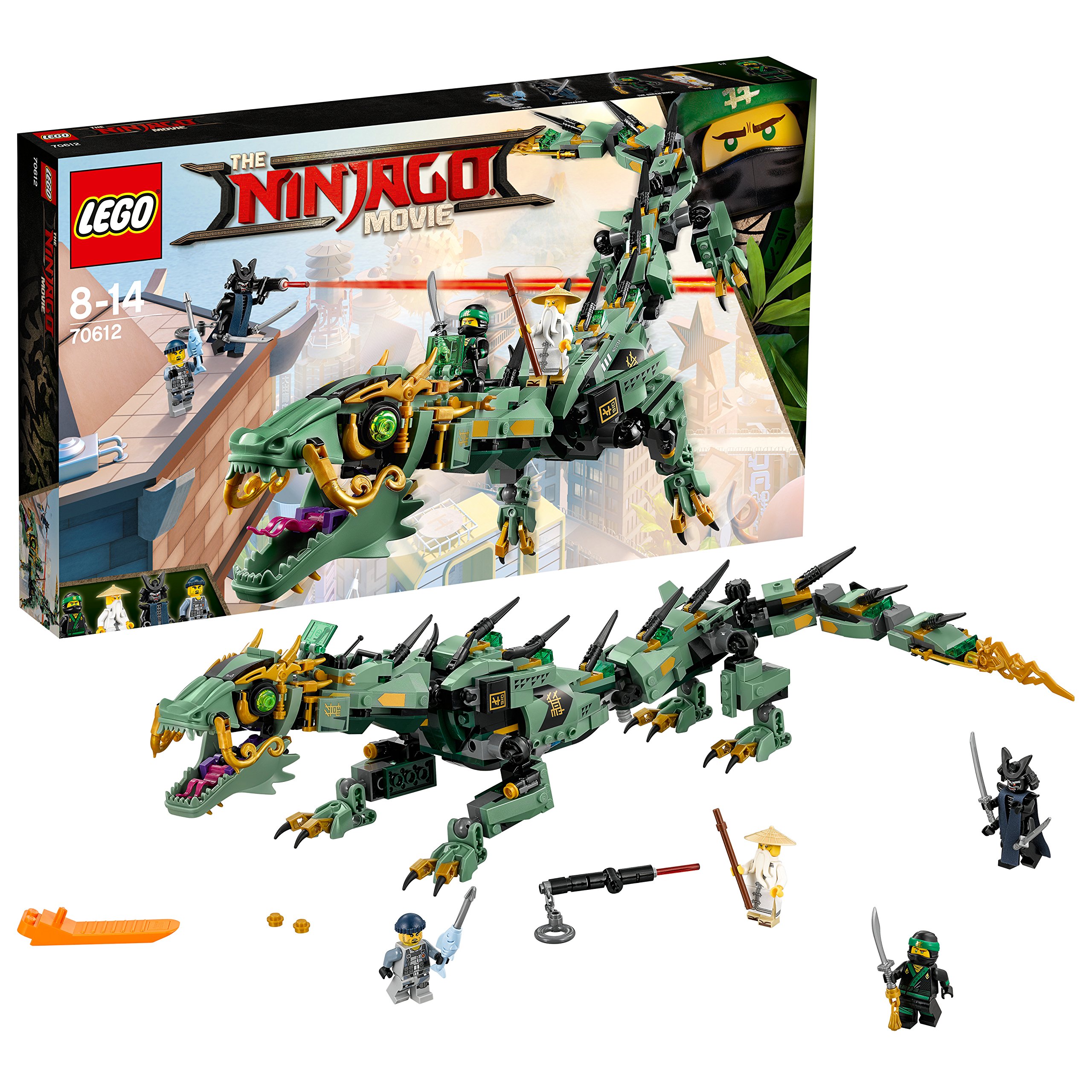 LEGO Ninjago Movie Green Ninja Mech Dragon Building Set - Kids Construction Toy for Creative Play & Collectors | Birthday Gift Idea for Boys & Girls | Action-Packed Ninja Battles & Dragon Adventures