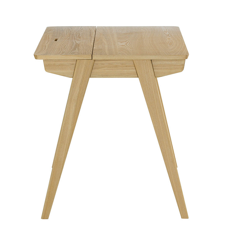 KEIR 47-Inch Natural Wood Study Desk - Perfect for Home Office, Dorm Room & Small Spaces | Modern Writing Desk with Sturdy Frame for Work & Study