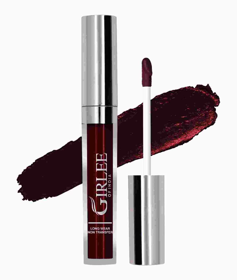 Makeup Mania Girlee Non-Transfer Liquid Lipstick - Matte Long Lasting Lip Color in #04 Proper Maroon | Perfect for Date Night, Parties & Everyday Wear