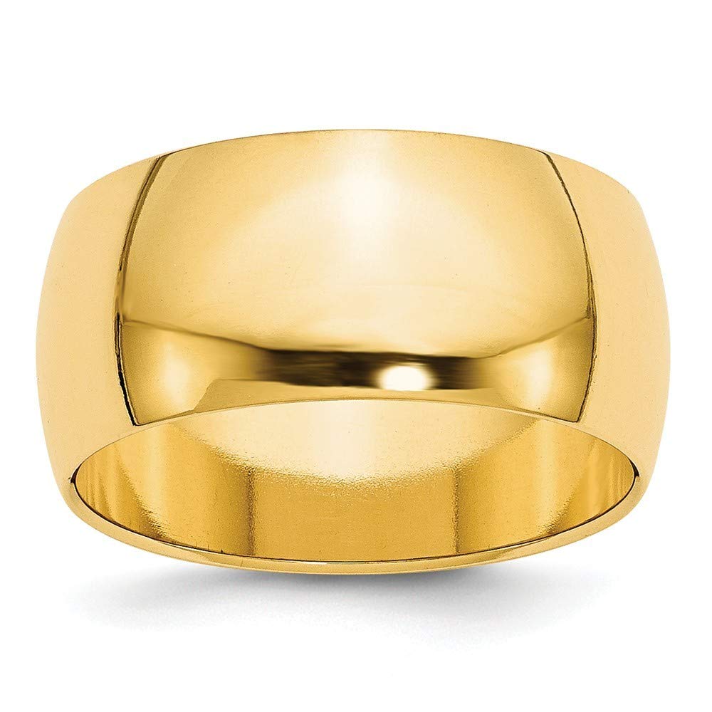 14K Half Round Band Ring for Women - White Gold, Yellow Gold, Rose Gold - Sizes 4-12 & 2mm-8mm Widths - Elegant Stackable Ring, Wedding Band, Anniversary Gift, Everyday Jewelry